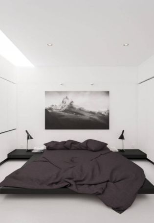 Дизайн комнаты в черно белом стиле