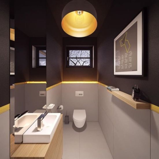 Дизайн туалета с подсветкой