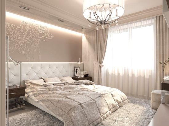 Спальная комната дизайн в светлых тонах