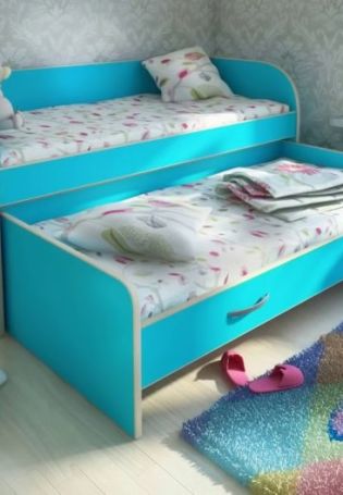 Детская кровать с выдвижным местом