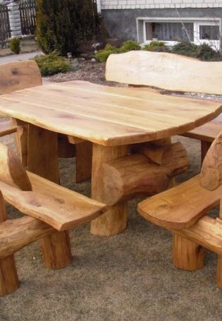 Самодельные деревянные столы