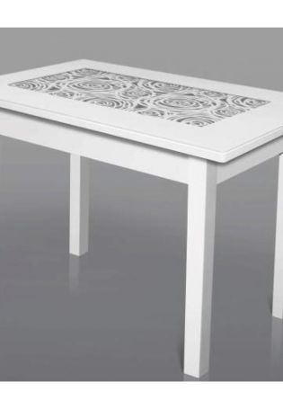 Большой белый кухонный стол