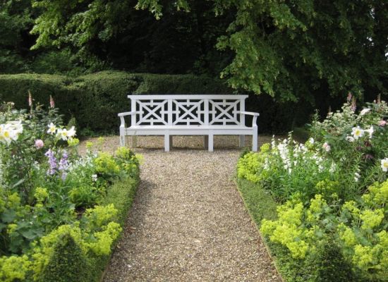 Скамейка в саду ландшафтный дизайн