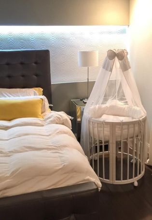 Планировка спальни с детской кроваткой