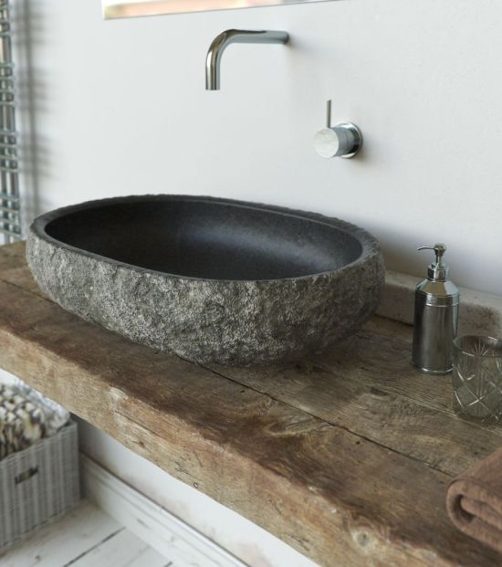 Каменная раковина для ванной