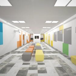 Современное оформление школы коридоров фото