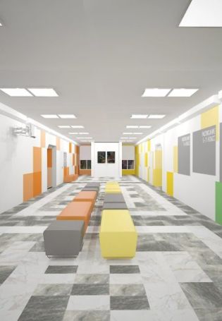 Современное оформление школы коридоров фото