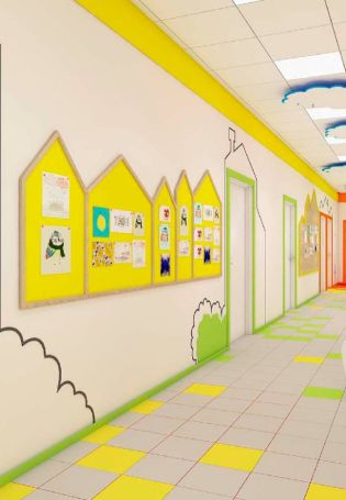 Современное оформление стен в детском саду