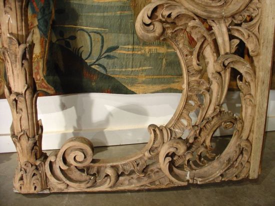 Напольная зеркало антикварная стиле барокко из дерева