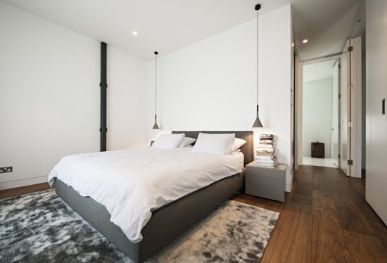Асимметрия в спальне дизайн интерьера