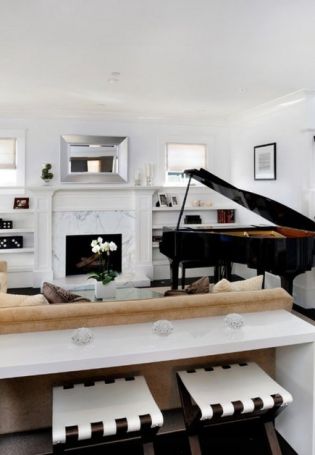 Пианино в интерьере гостиной фото