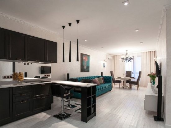 Дизайн квартир пик с кухней гостиной