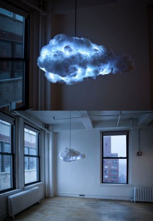 Облака с подсветкой на потолок из ваты
