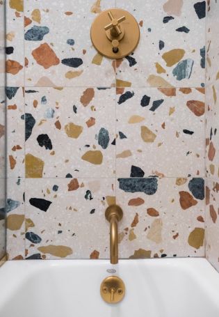 Плитка гермес терраццо в ванной реальные фото