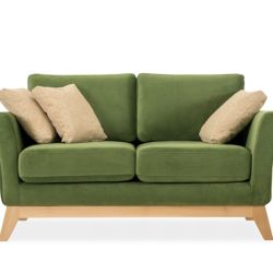 Зеленый велюровый диван