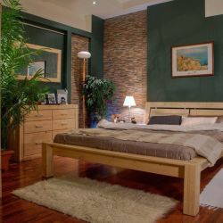 Спальни с деревянной мебелью дизайн