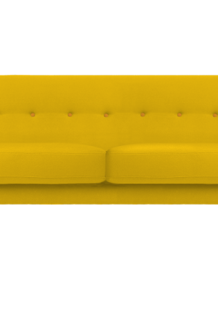 Кожаный диван желтый
