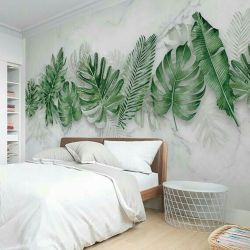 Дизайн спальни с папоротниками