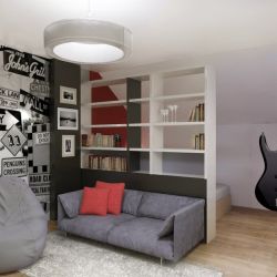 Дизайн комнаты с гитарами