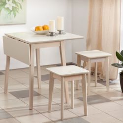 Белый раскладной стол для кухни