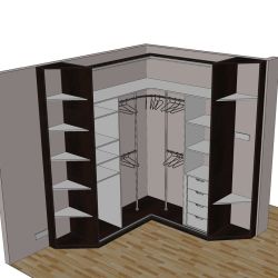Асимметричный угловой шкаф