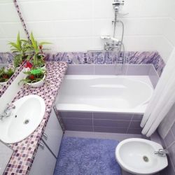 Дизайн ванной комнаты маленькой площади без унитаза
