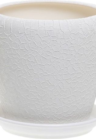 Кашпо белое керамика