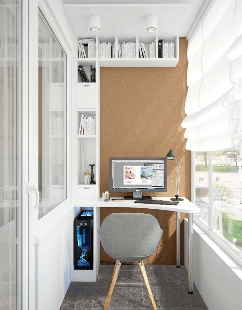 Утепленный балкон кабинет