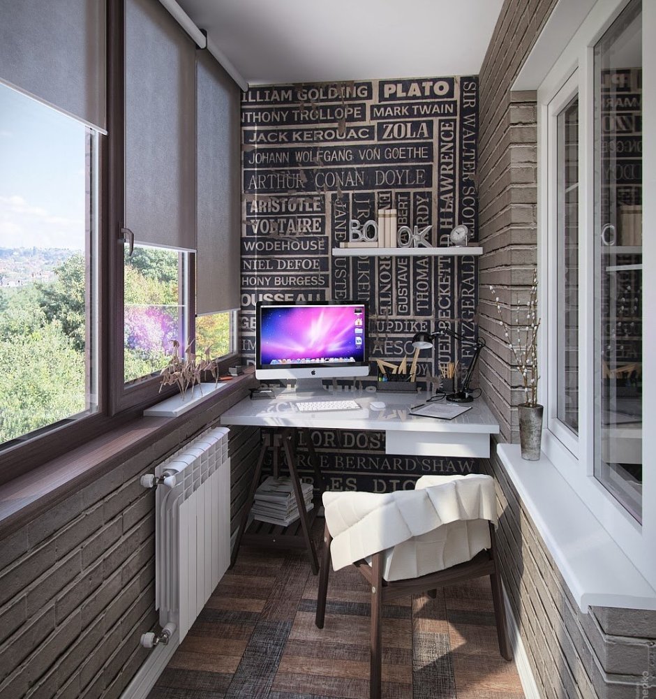 Рабочая зона на лоджии для детей