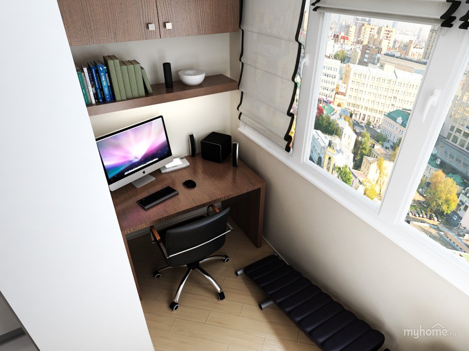 Компьютерная комната на балконе