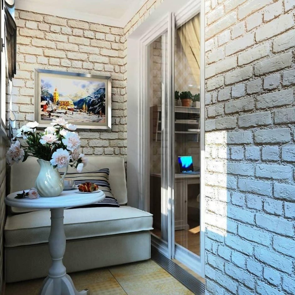 Лоджия в стиле лофт