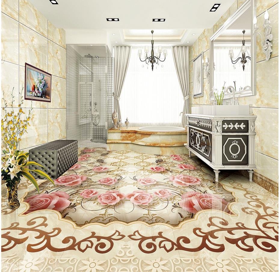 Наливной пол с цветами