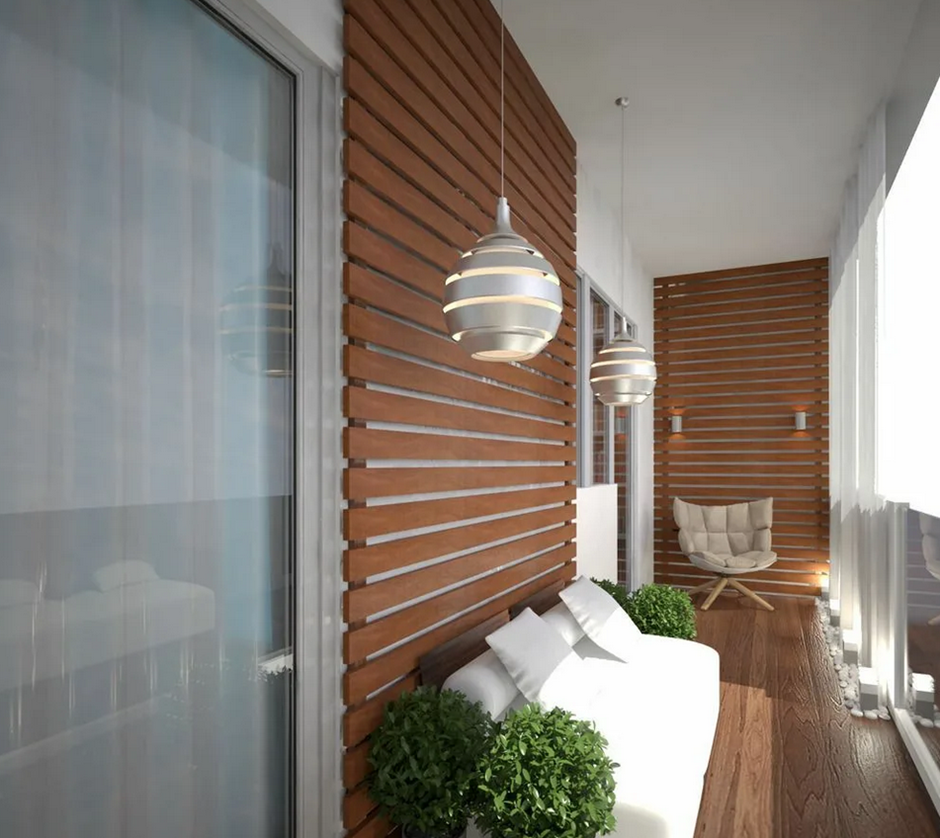 Лаунж зона на балконе