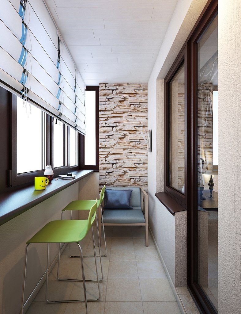 Совмещение лоджии с кухней