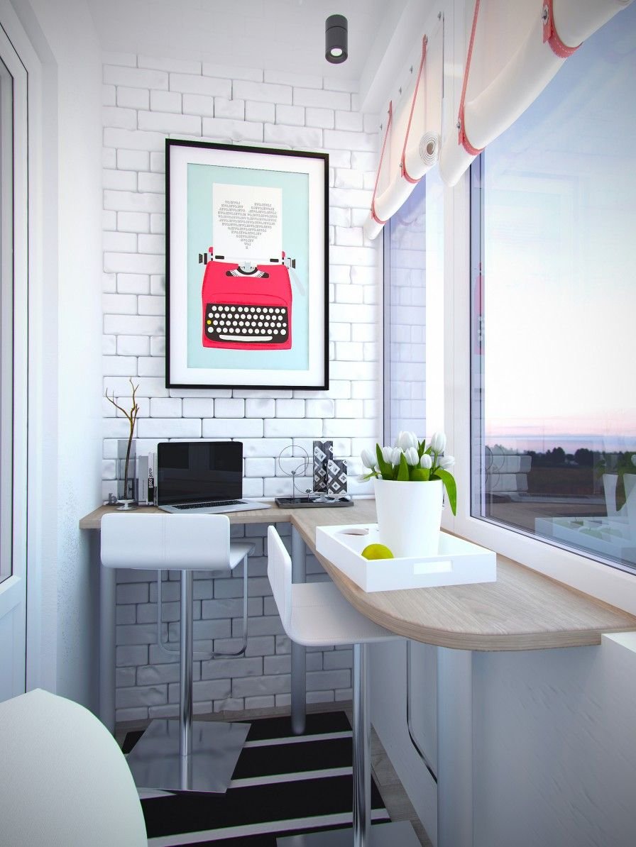 Лоджия в стиле лофт