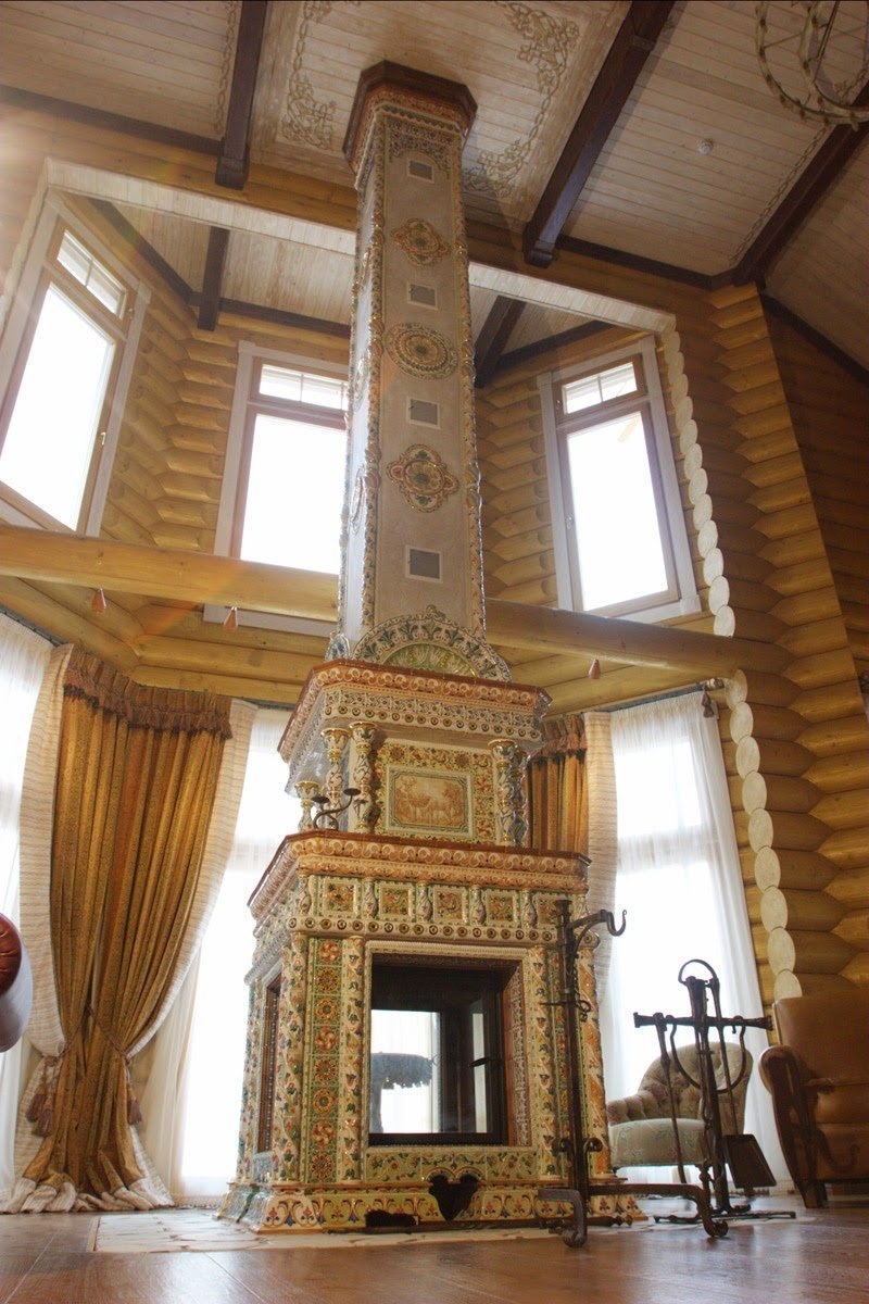 Изразцовая печь в русском тереме