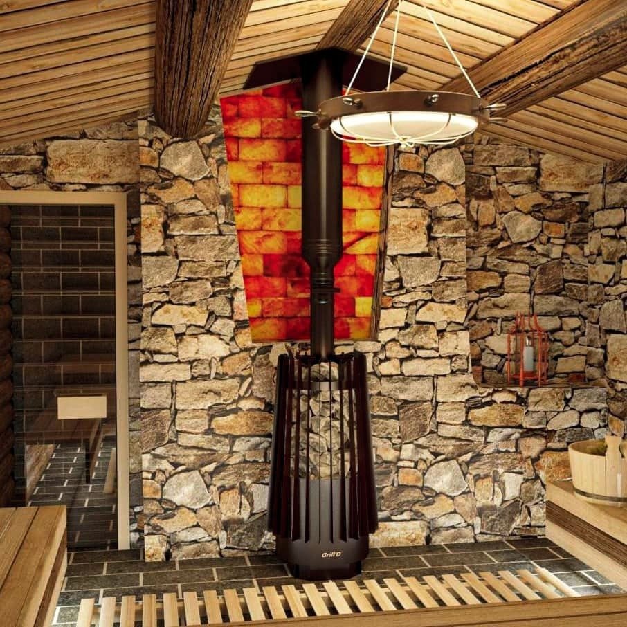 Металлическая печь в дачном доме