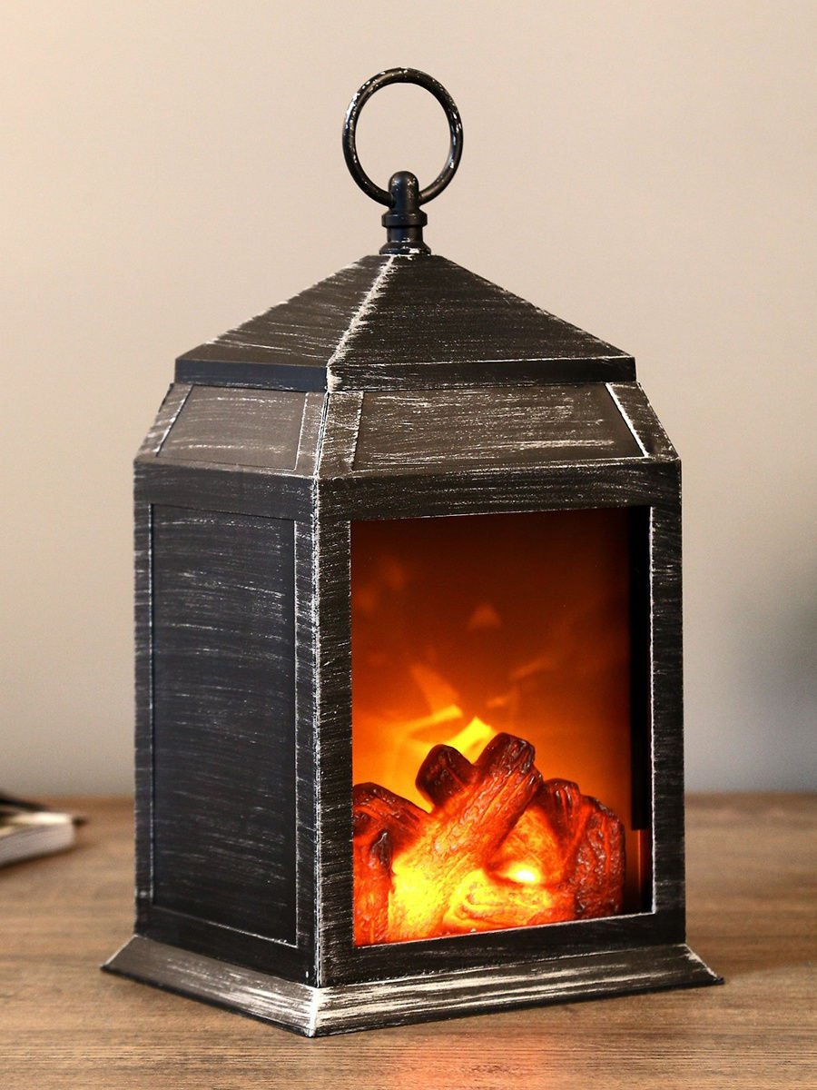 Лампа камин