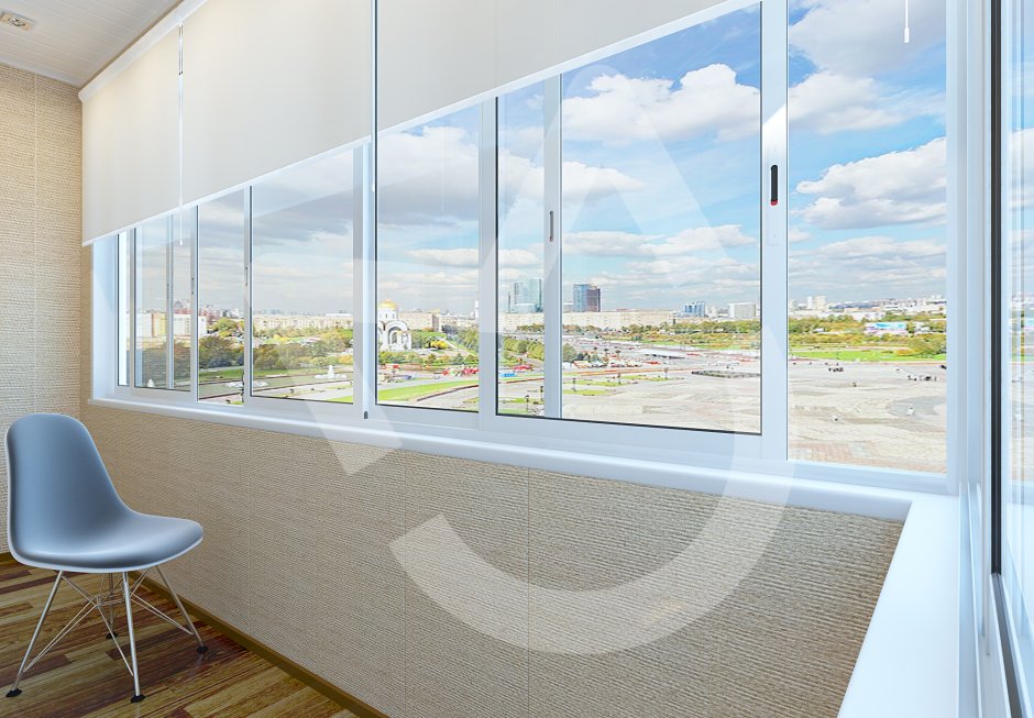 Отделка балкона панелями