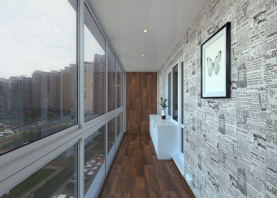 Отделка балкона декоративным камнем