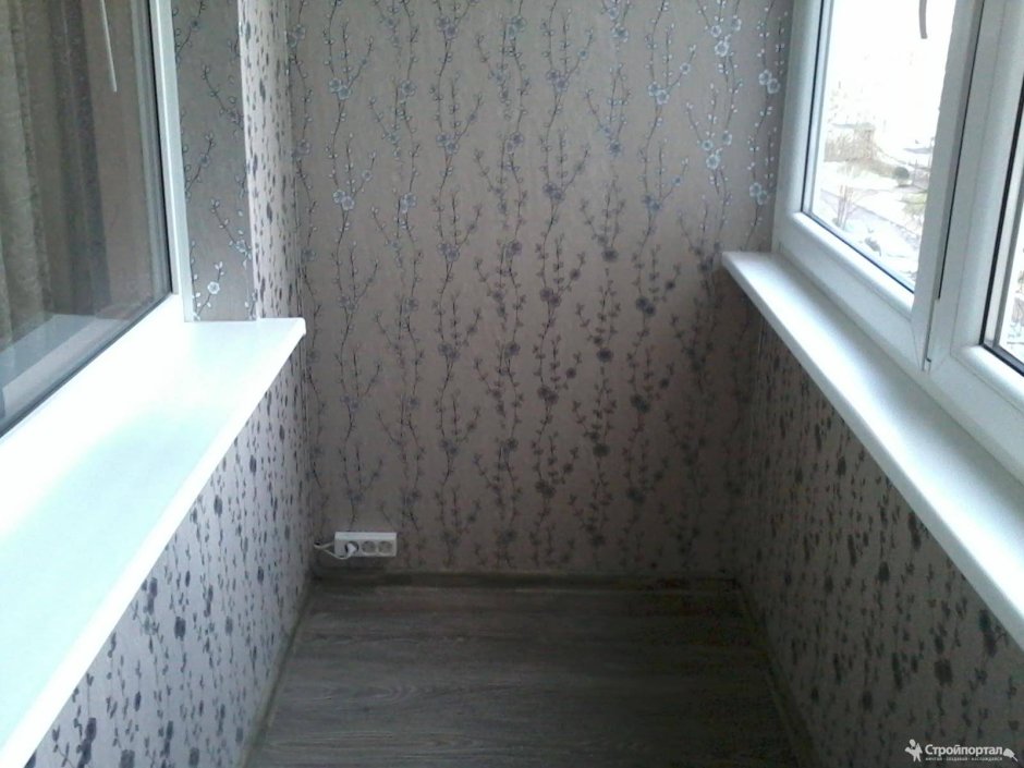 Отделка лоджии декоративным камнем