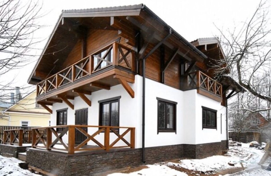 Фахверк в стиле Шале