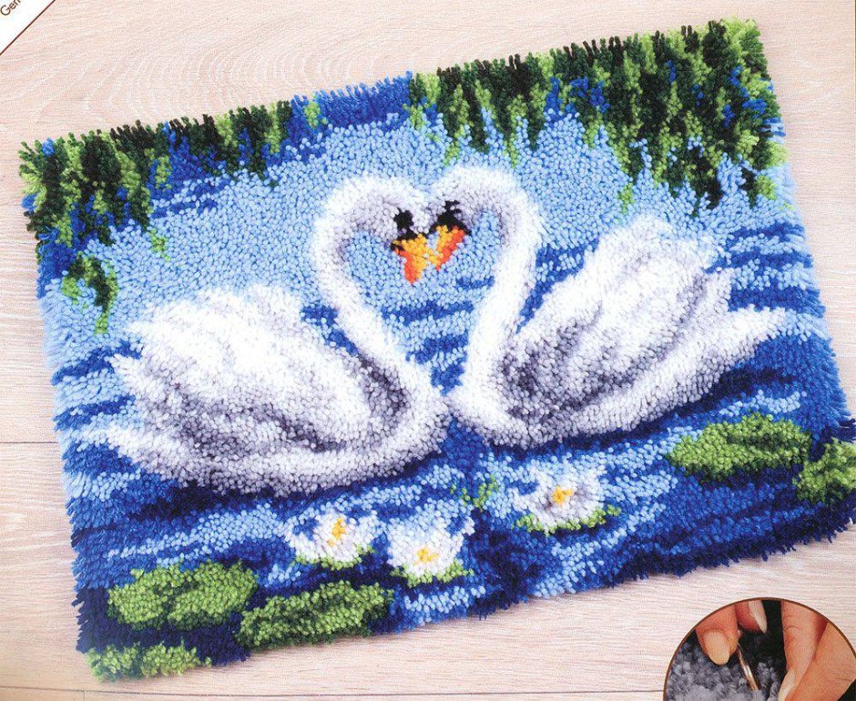 Круглый коврик крючком