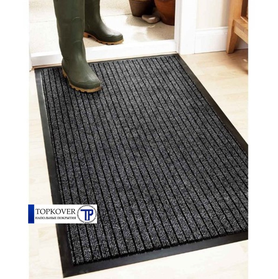 Коврик входной влаговпитывающий 80 х 150 см (темно-серый) т202/5
