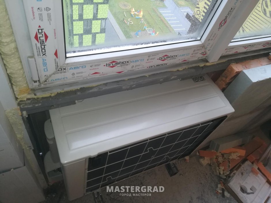 Короб для наружного блока кондиционера на балконе