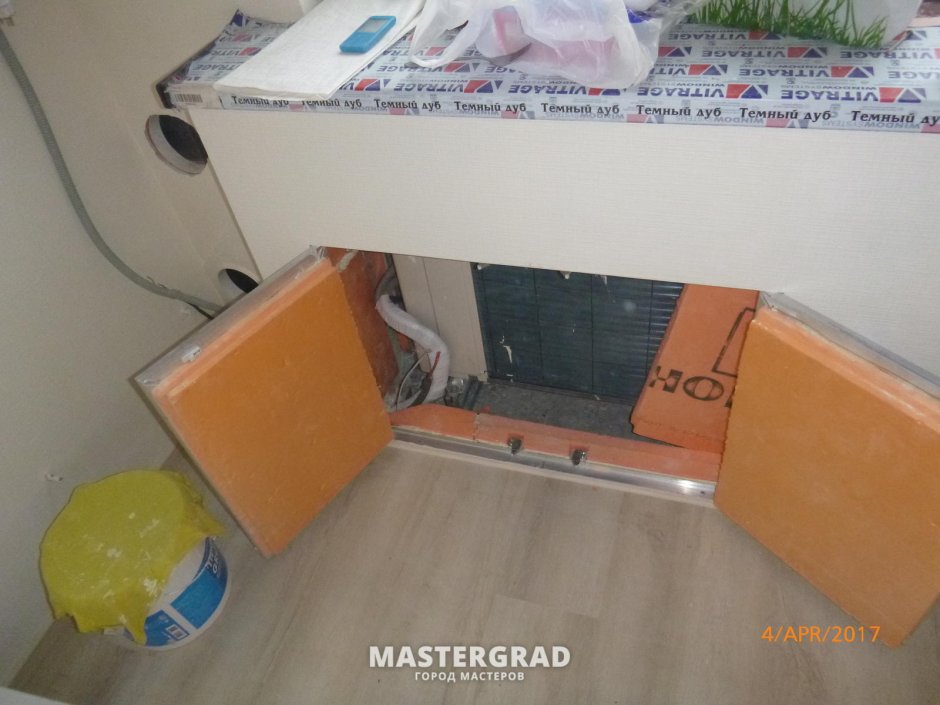 Монтаж короба для ПВХ на балконе