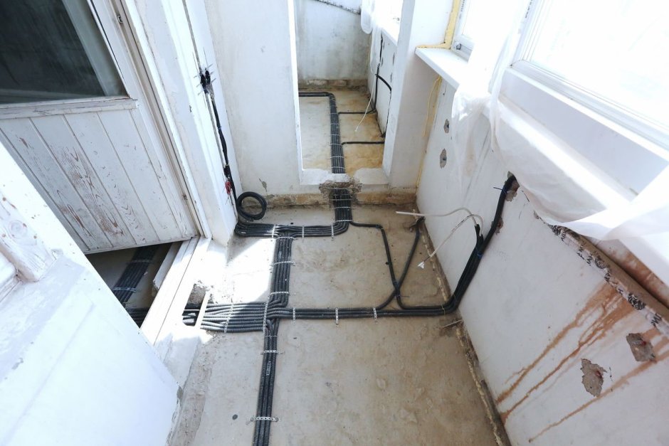 Отсек для кондиционера на балконе