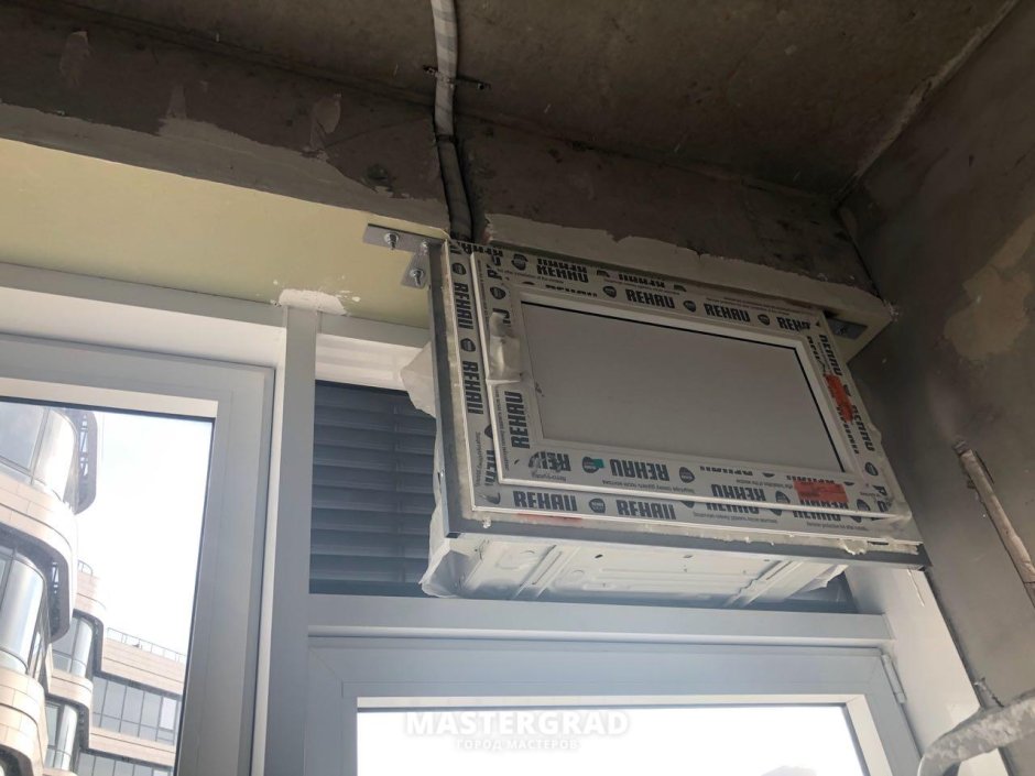 Решетка на лоджии для кондиционера