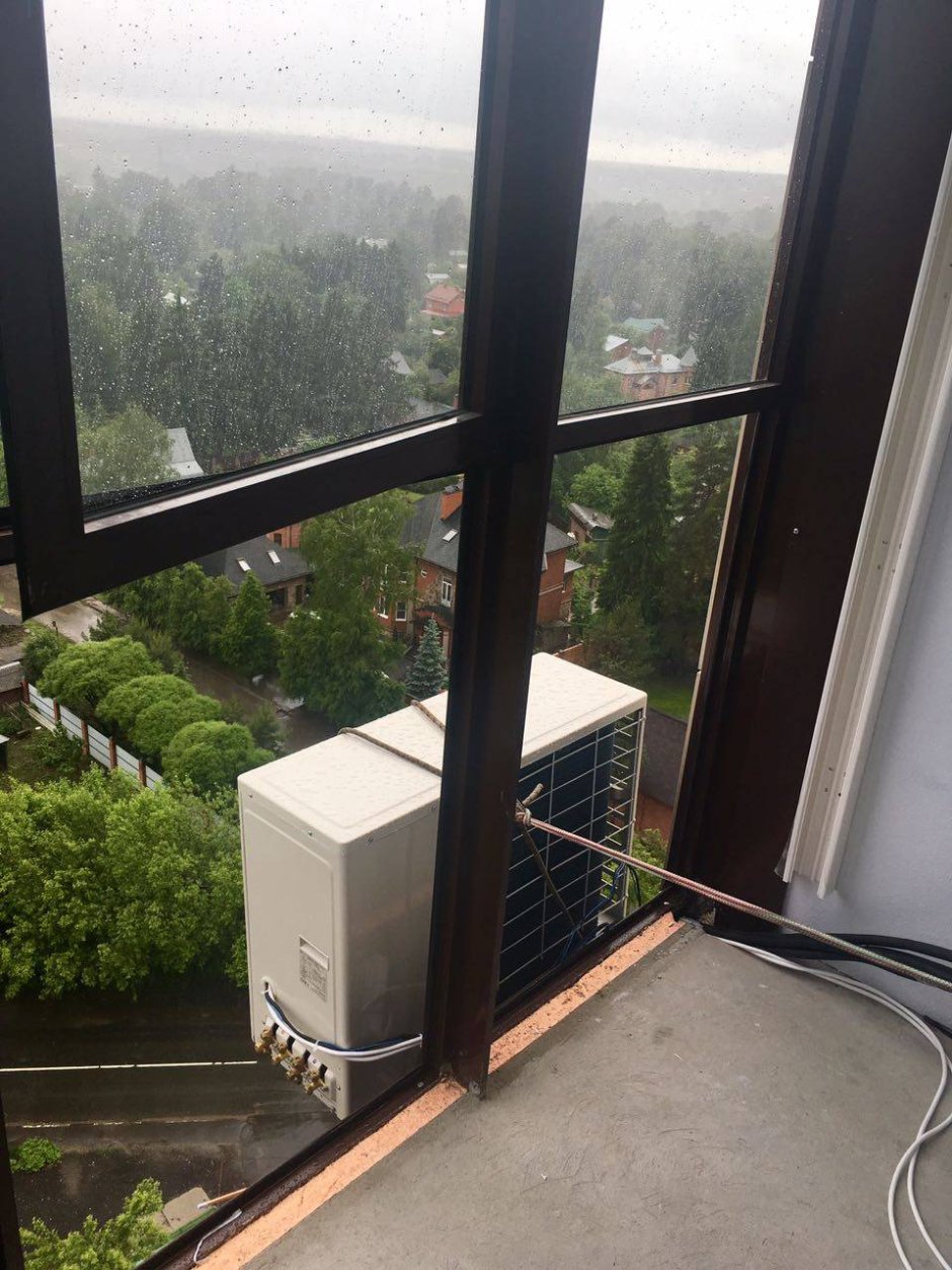 Короб под кондиционер на балконе