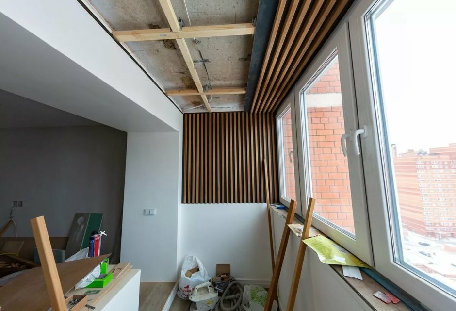 Стильный интерьер балкона